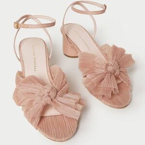 Loeffler Randall Dahlia pink pleated bowl heel